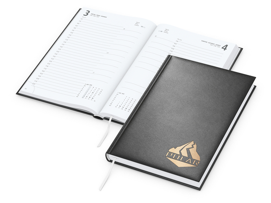 Buchkalender Advance Bestseller inkl. Kupferprägung, schwarz
