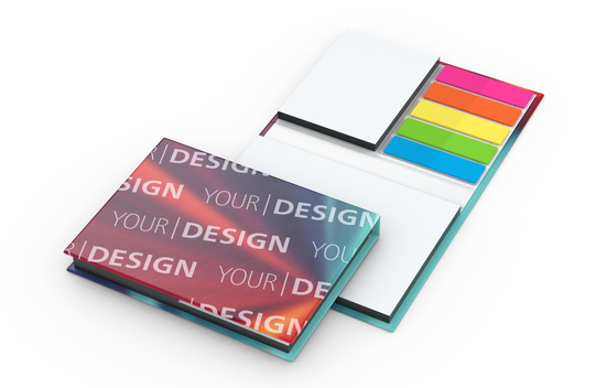 Haftnotiz-Set Budapest Bookcover White Bestseller, matt-individuell, Farbschnitt schwarz