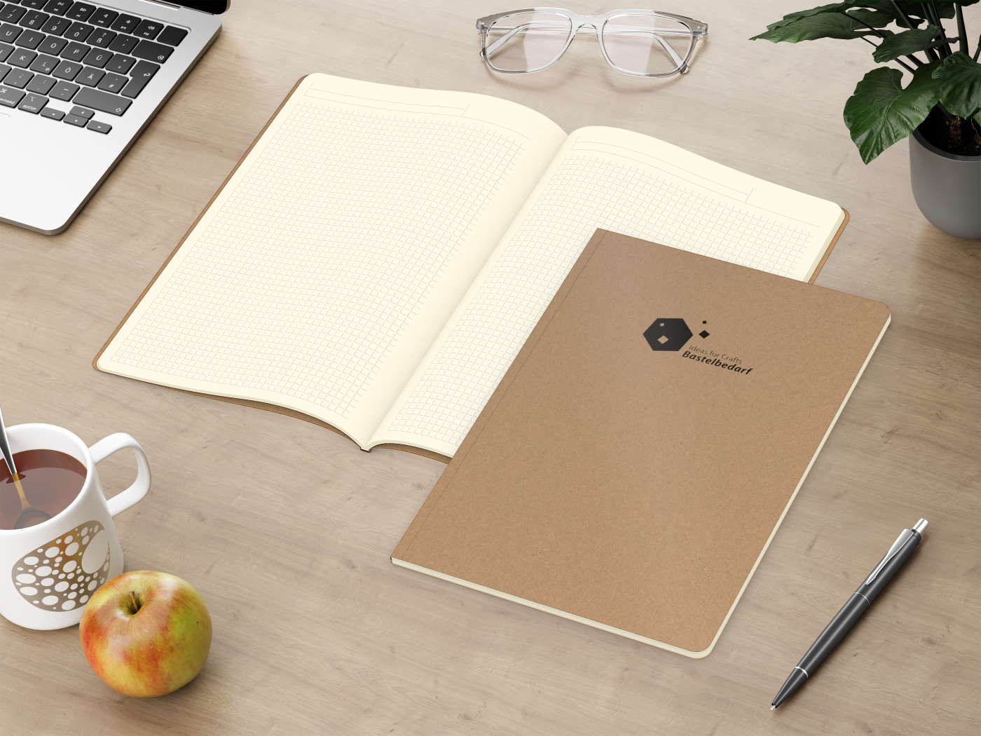 Notizbuch Copy-Book Creme Bestseller, A4, braun