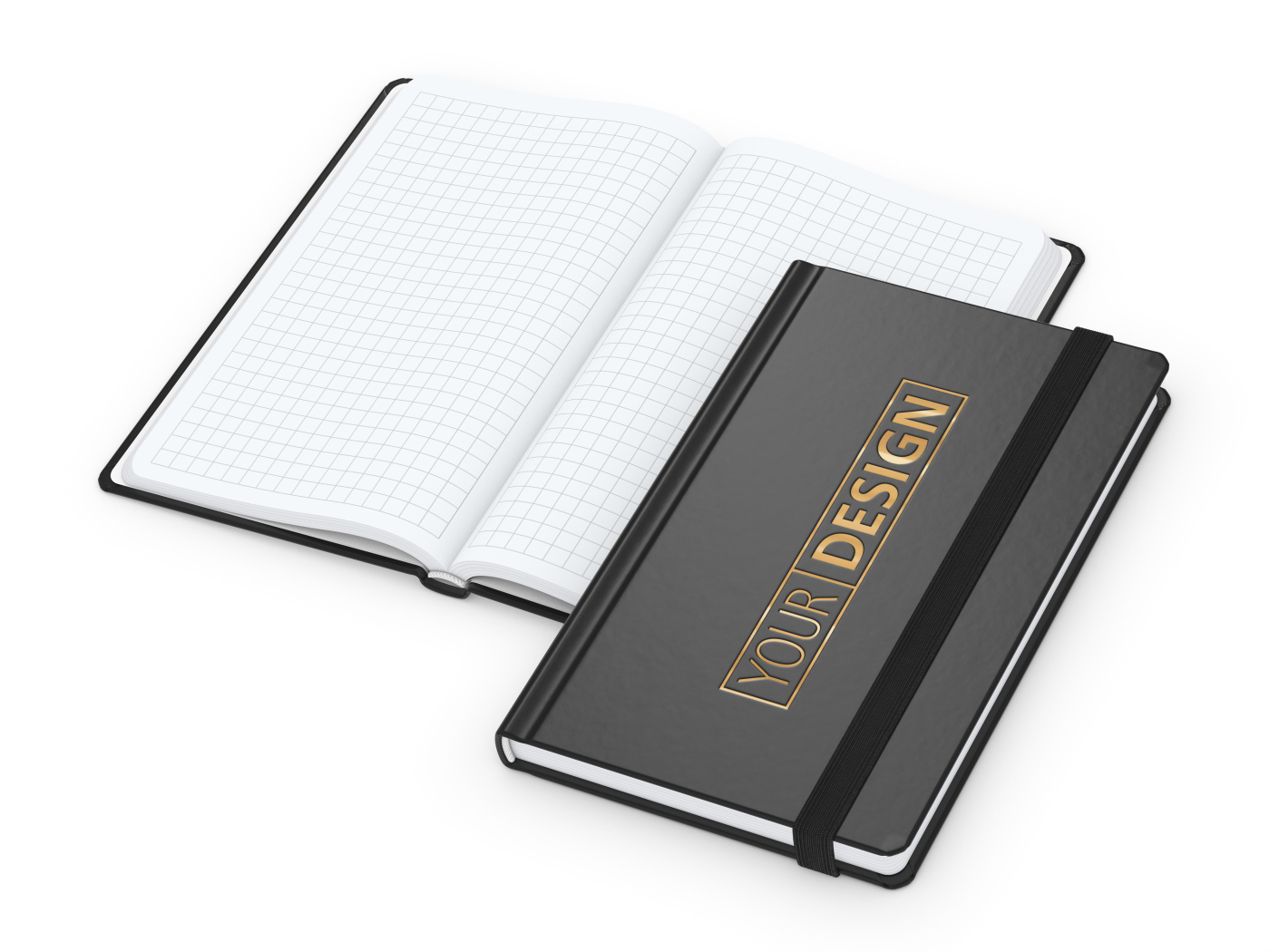 Notizbuch Easy-Book Comfort Bestseller, Pocket, schwarz inkl. Goldprägung