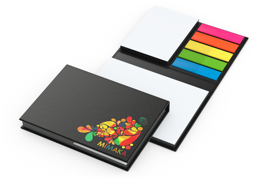 Haftnotiz-Set London Bookcover White Bestseller, gloss-individuell, Farbschnitt schwarz