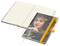 Notizbuch Match-Book Creme Bestseller, A5, Cover-Star, gloss-individuell, gelb