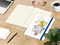 Notizbuch Match-Book Creme Bestseller, A4, Natura, individuell, mittelblau