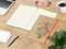 Notizbuch Match-Book Creme Bestseller, A4, Natura, braun-individuell, orange