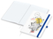 Notizbuch Match-Book White Bestseller, A4, Natura, individuell, mittelblau