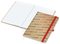 Notizbuch Match-Book White Bestseller, A4, Natura, braun-individuell, rot