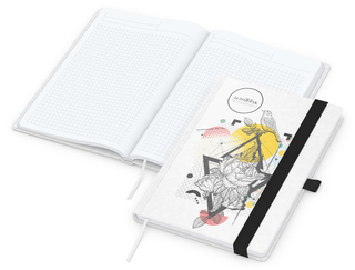 Notizbuch Match-Book White Bestseller, A5, Natura, individuell, schwarz