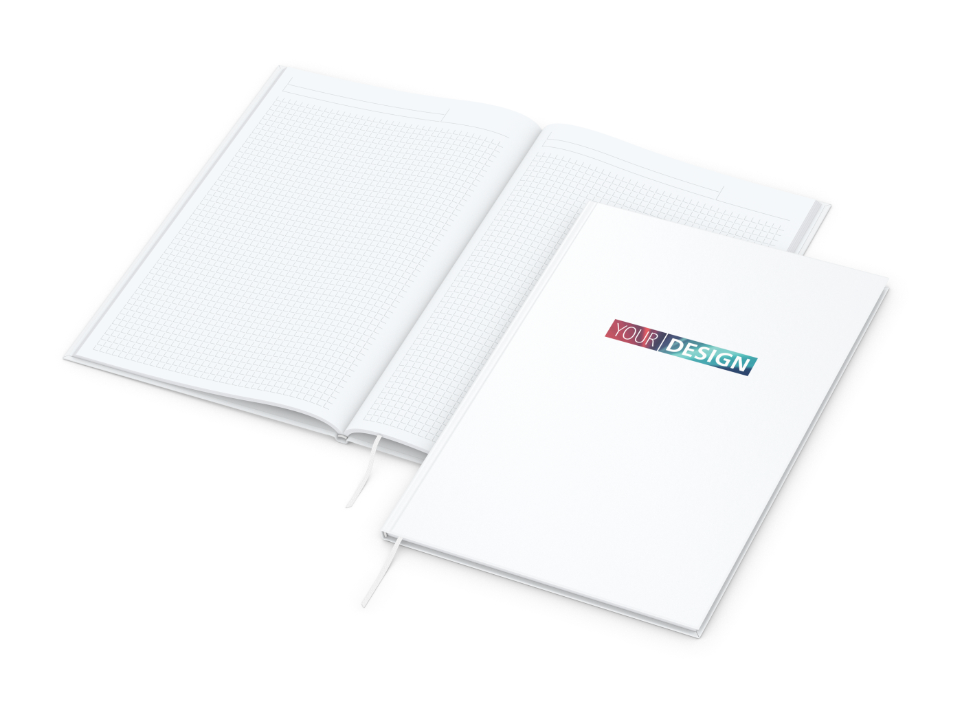 Notizbuch Memo-Book Bestseller, A4, matt-weiß