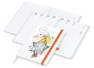 Wochenplaner Match-Hybrid White Bestseller, A4, Natura individuell, orange