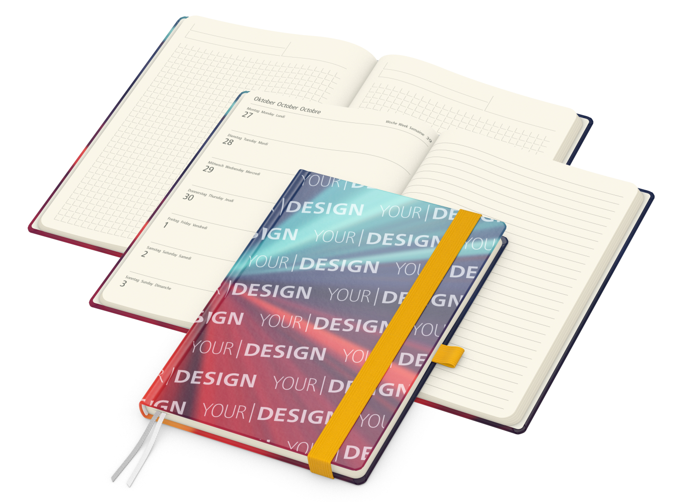 Wochenplaner Match-Hybrid Creme Bestseller, Cover-Star gloss, gelb