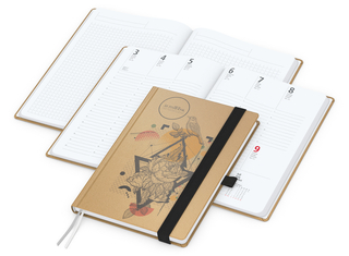 Wochenplaner Match-Hybrid White Bestseller, A5, Natura braun-individuell, schwarz