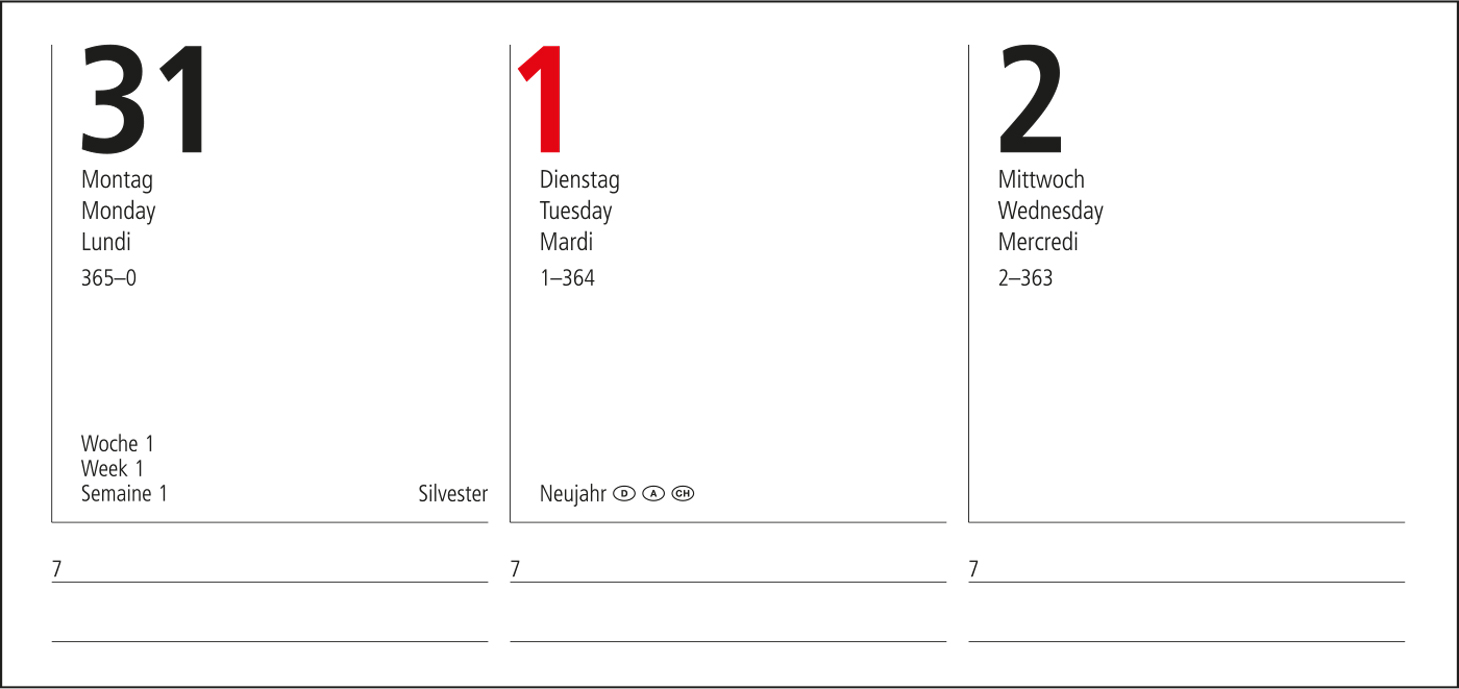Wochenkalender Prestige-Flexx Bestseller inkl. Goldprägung