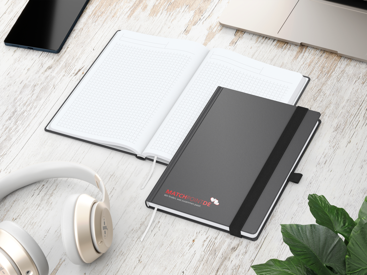 Notizbuch Vision-Book White Bestseller, A5, anthrazit