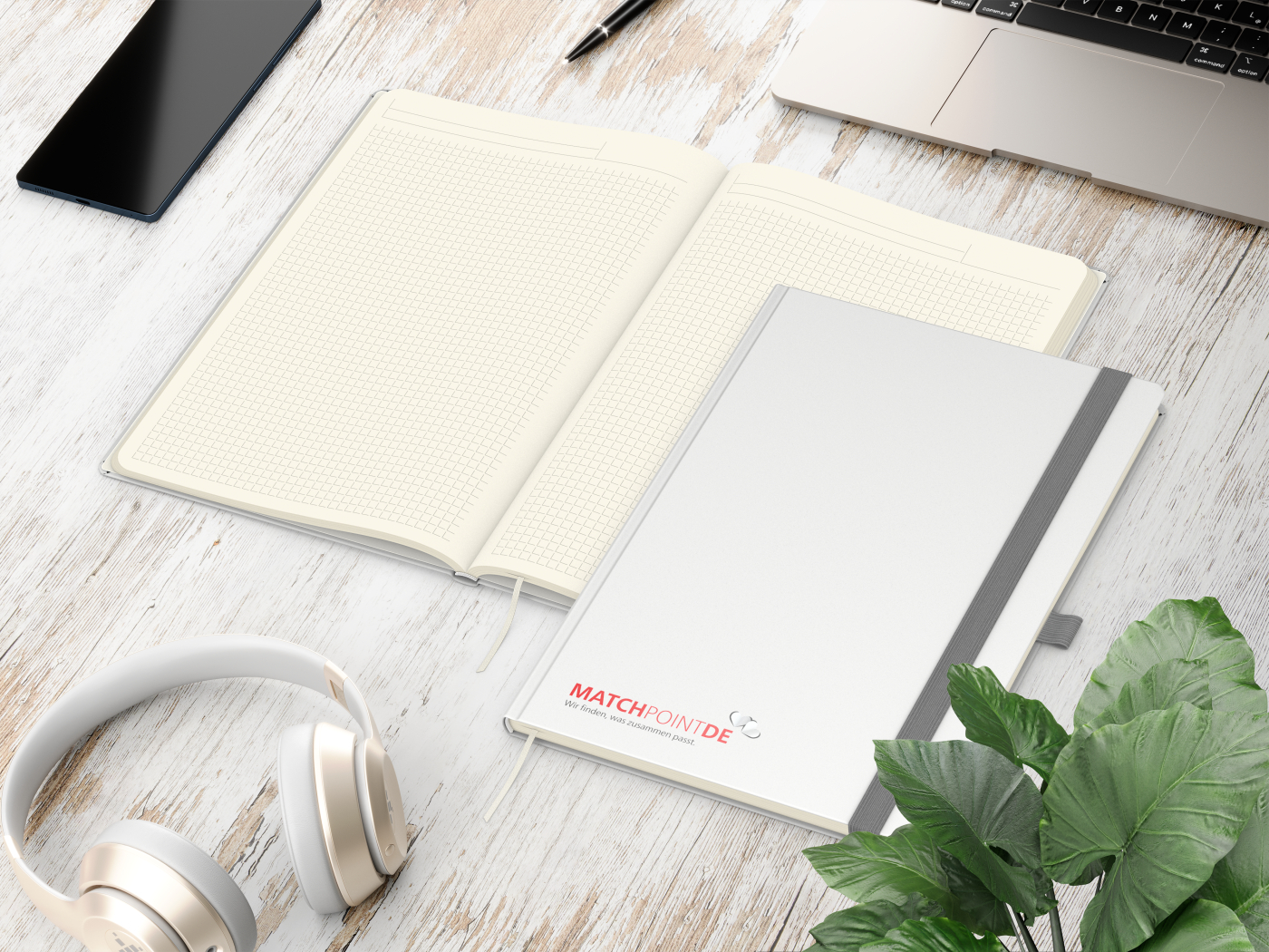 Notizbuch Vision-Book Creme Bestseller, A4, weiß