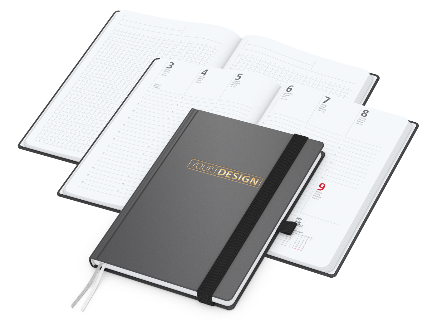 Wochenplaner Vision-Hybrid White Bestseller inkl. Goldprägung