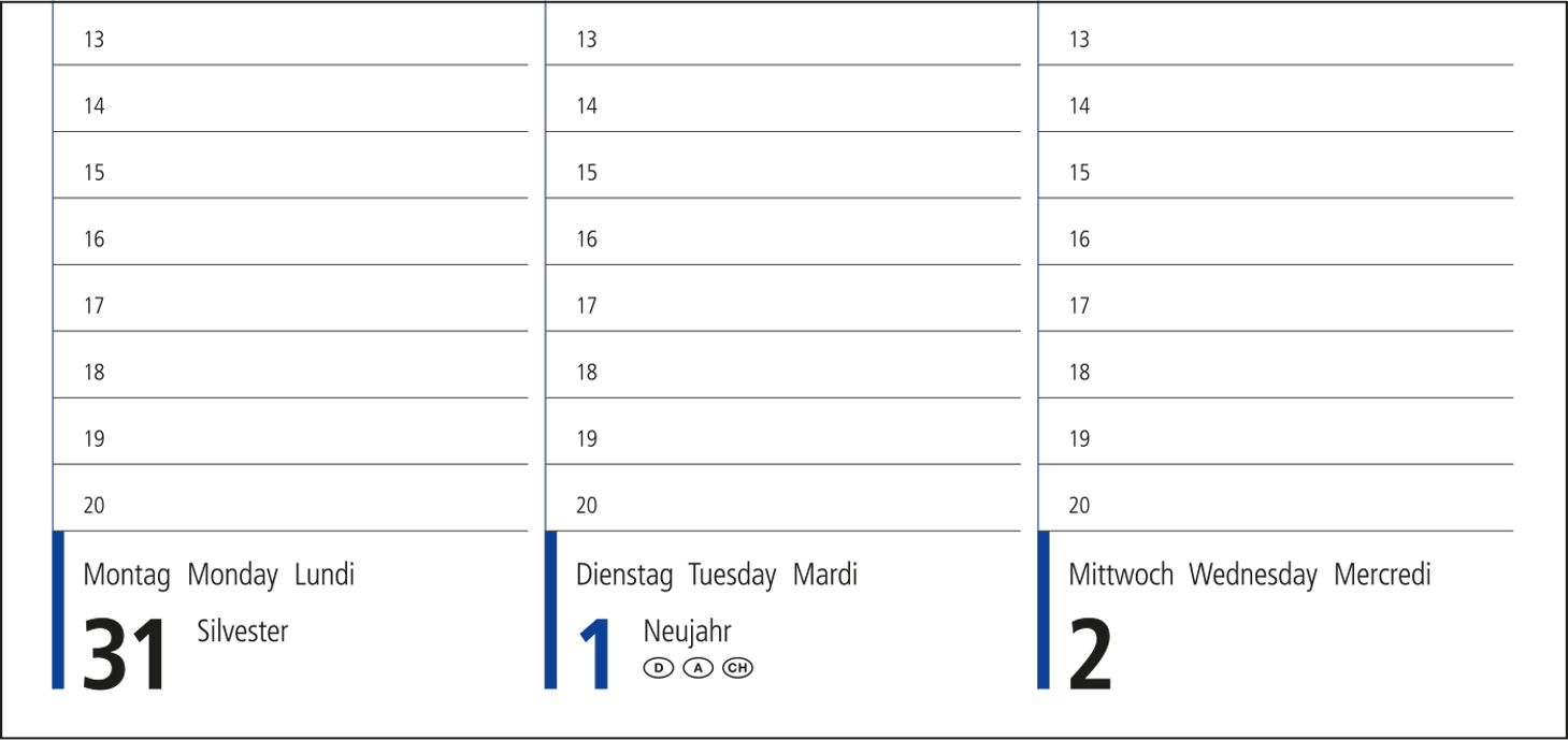 Tisch-Querkalender Compact Naturkarton Recycling