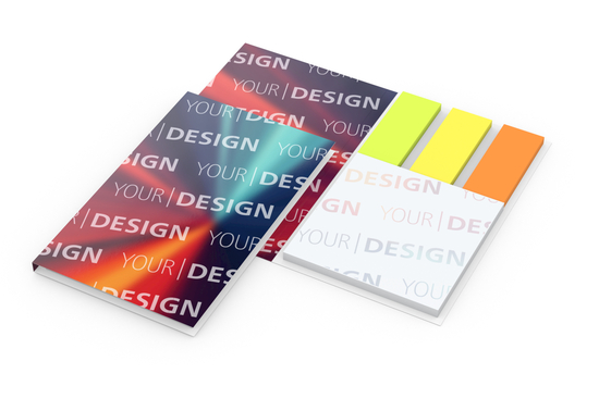 Haftnotiz-Set Berlin Softcover, 3 × 40 Brillantmarker, gloss-individuell