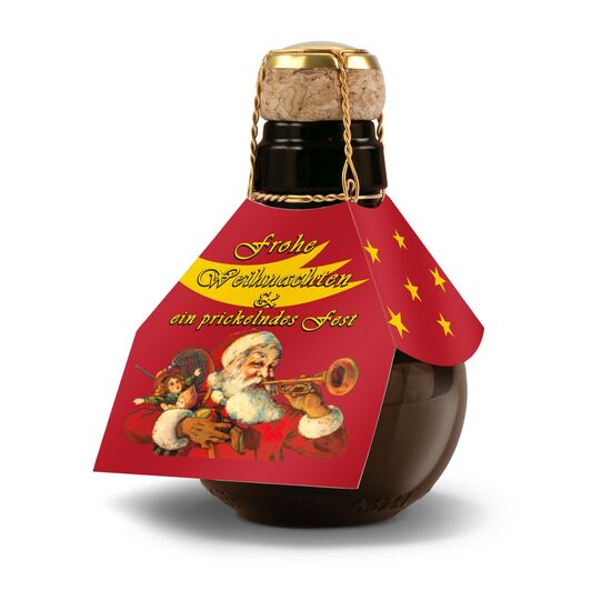 Geschenkartikel / Präsentartikel: Kleinste Sektflasche: Weihnachtsgruß 2K1378