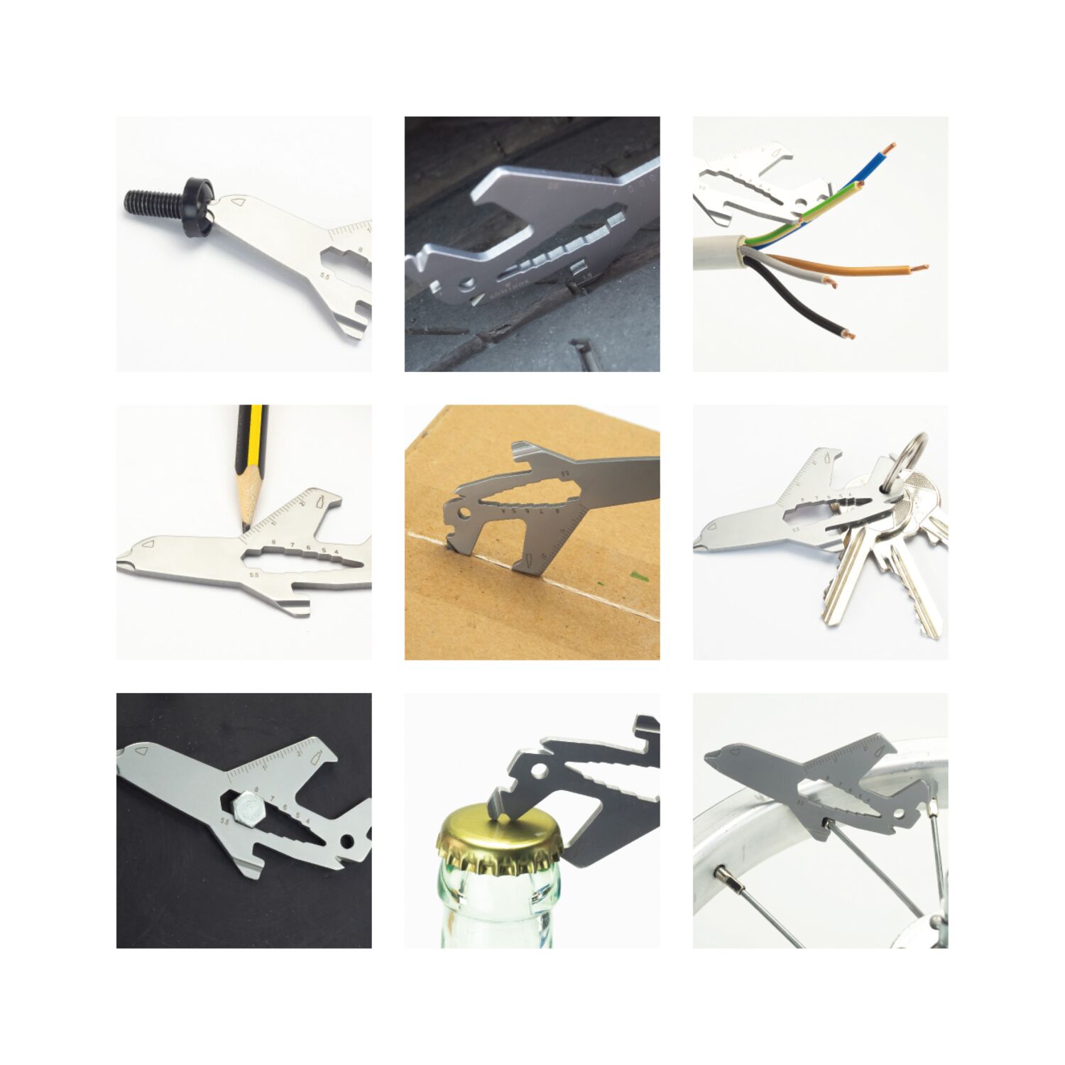 ROMINOX® Key Tool Airplane (18 Funktionen) Große Helden (Einzelhandel) 2K2105g