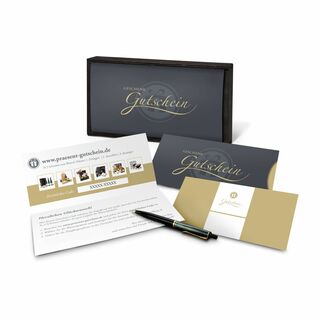 Geschenkgutschein Gold in Holzkiste, 35 € für Präsent-, Lifestyle- und Wellnessartikel 2K9135