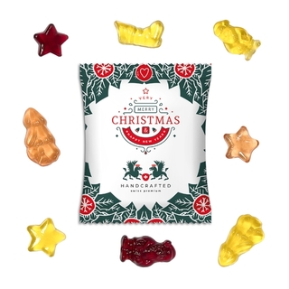 Fruchtgummi Vegan Weihnachtsedition 20 g  Standard-Folie transparent
