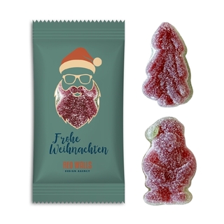 Weihnachts-Schaumzucker 9 g  Papier/PE-Verbundsfolie weiß