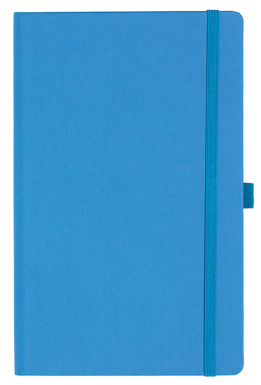 Notizbuch Style Medium im Format 13x21cm, Inhalt kariert, Einband Fancy in der Farbe China Blue