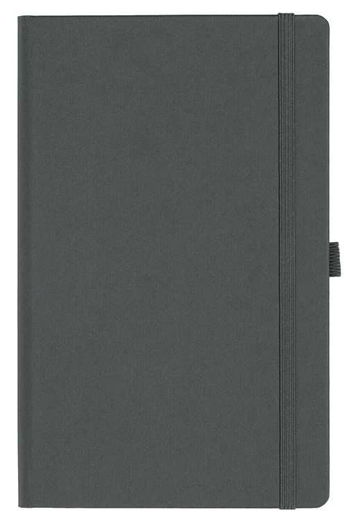 Notizbuch Style Medium im Format 13x21cm, Inhalt liniert, Einband Fancy in der Farbe Graphite