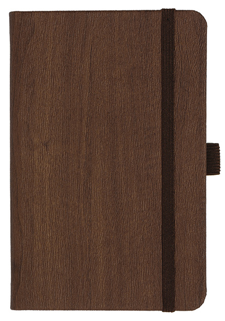 Notizbuch Style Small im Format 9x14cm, Inhalt blanco, Einband Woody in der Farbe Brown