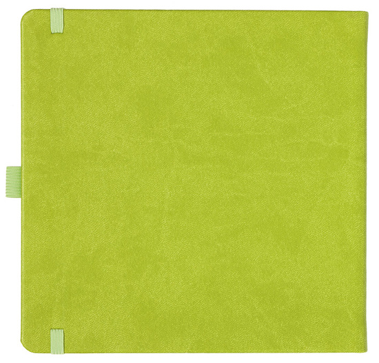 Notizbuch Style Square im Format 17,5x17,5cm, Inhalt blanco, Einband Slinky in der Farbe Lime