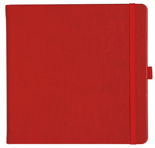 Notizbuch Style Square im Format 17,5x17,5cm, Inhalt blanco, Einband Slinky in der Farbe Scarlet