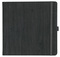 Notizbuch Style Square im Format 17,5x17,5cm, Inhalt blanco, Einband Woody in der Farbe Charcoal