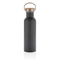 Moderne Stainless-Steel Flasche mit Bambusdeckel