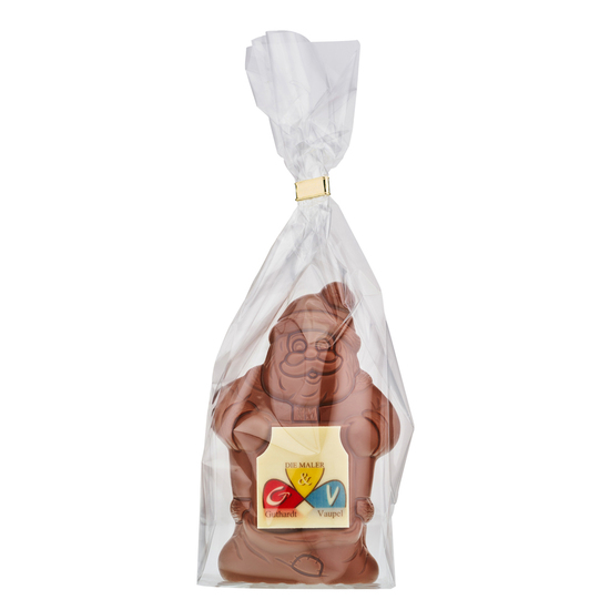 Schoko Weihnachtsmann mit Schokoschild, Inhalt: Weihnachtsmann 80 g ca. 80 g
