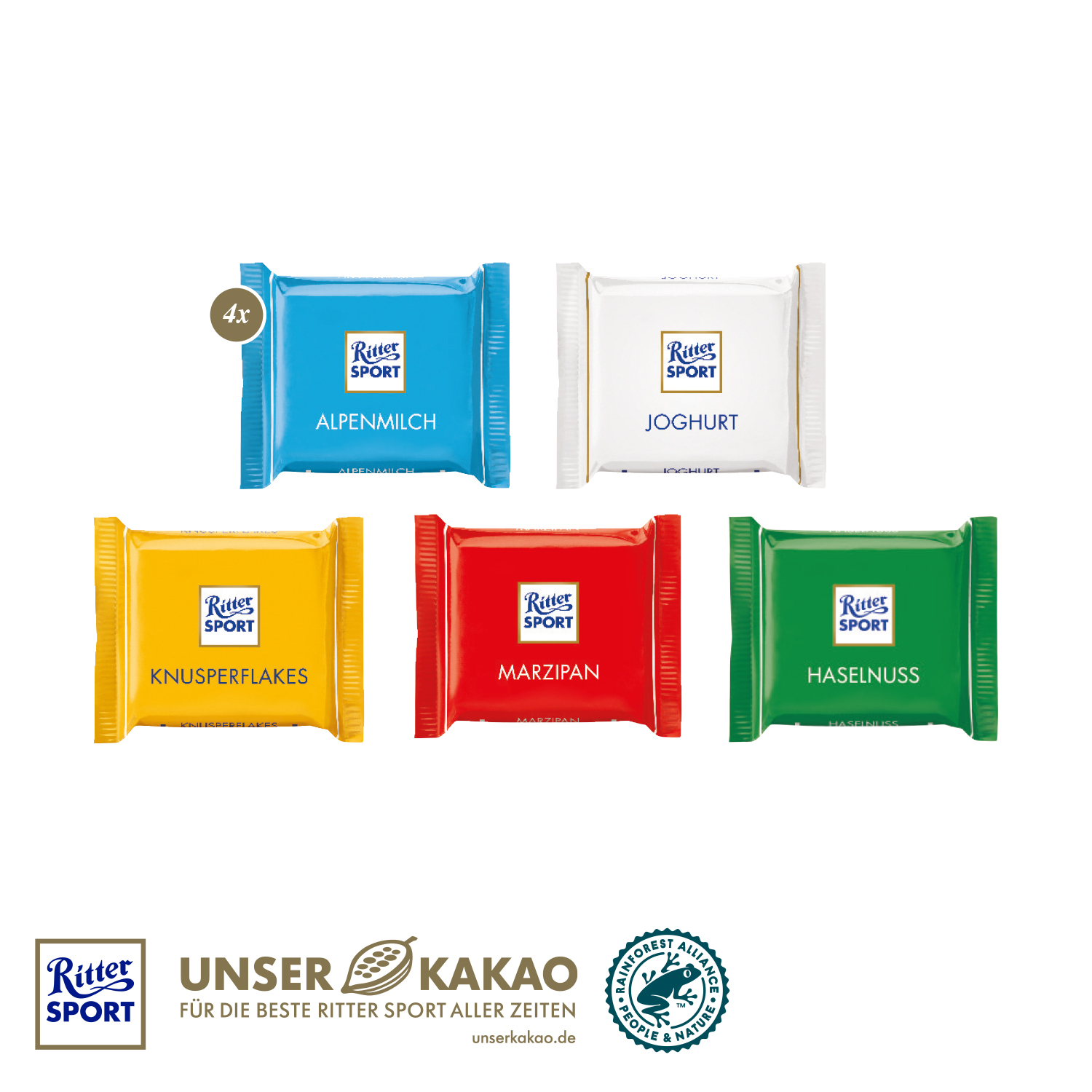 Mini-Grußkarte mit Ritter SPORT Schokolade