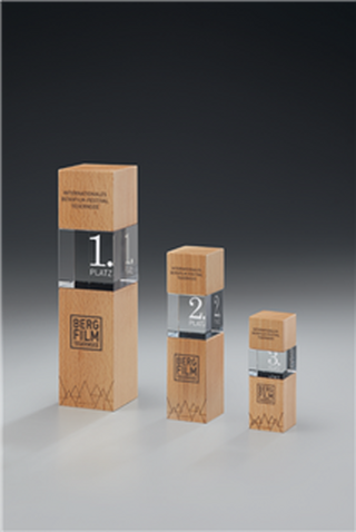 Holz Kristallglas-Award "Wooden Cubix"