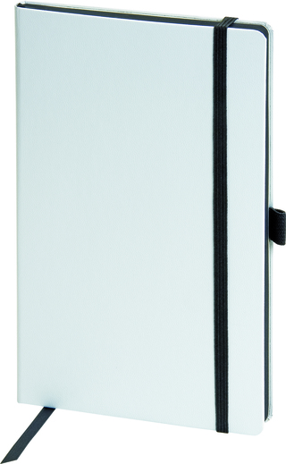 Notizbuch "Kompagnon White" ca. A5, kariert, weiß