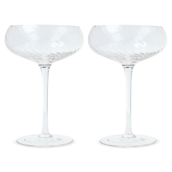 Byon Opacity 2er-Set Sektgläser mit stilvollem Glasmuster 300ml