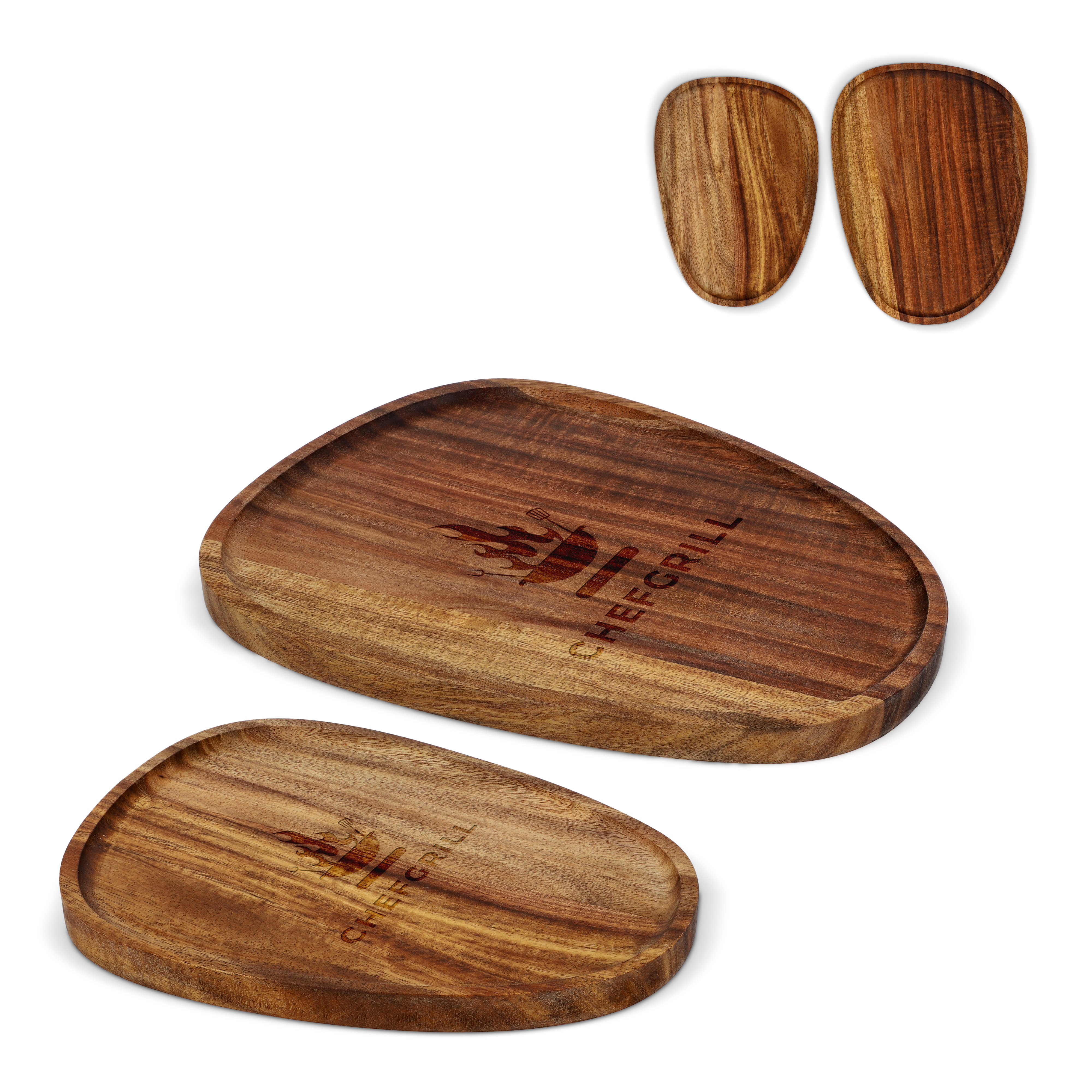 InSideOut 2er-Pack Holztabletts in Bioform